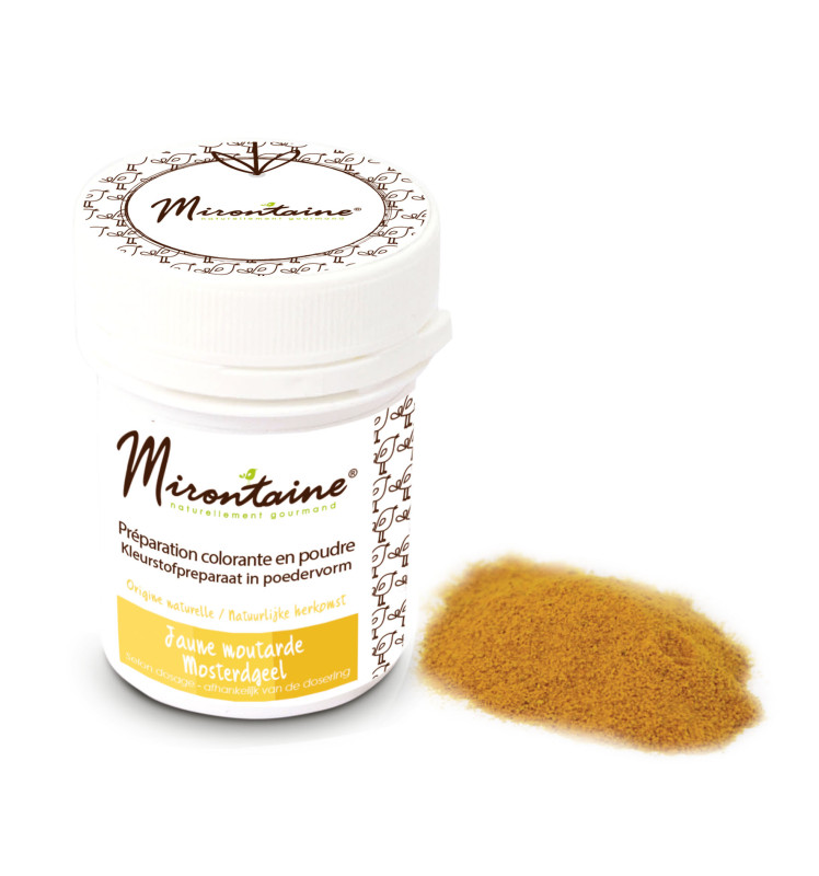 Préparation colorante - origine naturelle bio jaune moutarde 10g -  Mirontaine