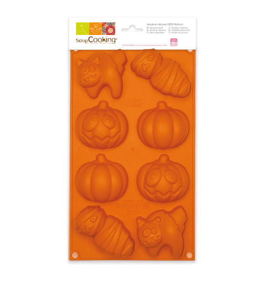 Scrapcooking® Silicone Mould With 8 Halloween-Themed Cavities