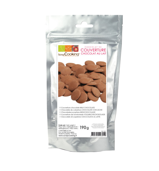 Palets de chocolat lait 190 gr Palets de chocolat lait 190 gr