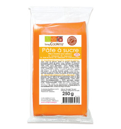 Pâte à sucre orange clair 250g