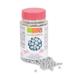 Décors sucrés perles argentés 55g