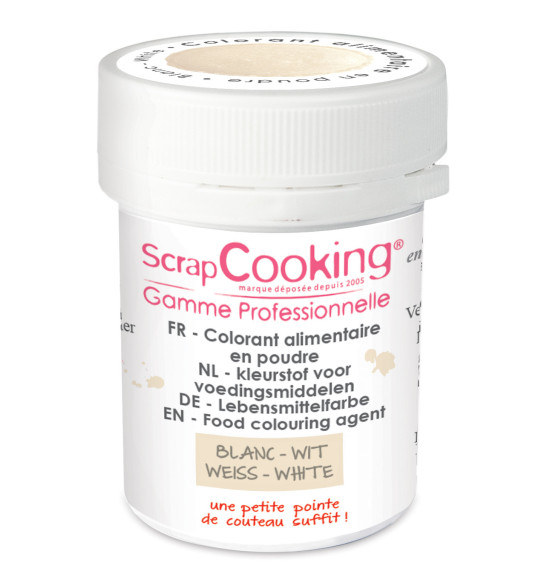 Colorant alimentaire en poudre blanc 5 gr Colorant alimentaire en poudre blanc 5 gr
