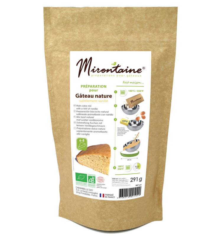 Préparation pour gâteau Nature Bio - Mirontaine 