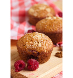 Muffins aux éclats de framboise