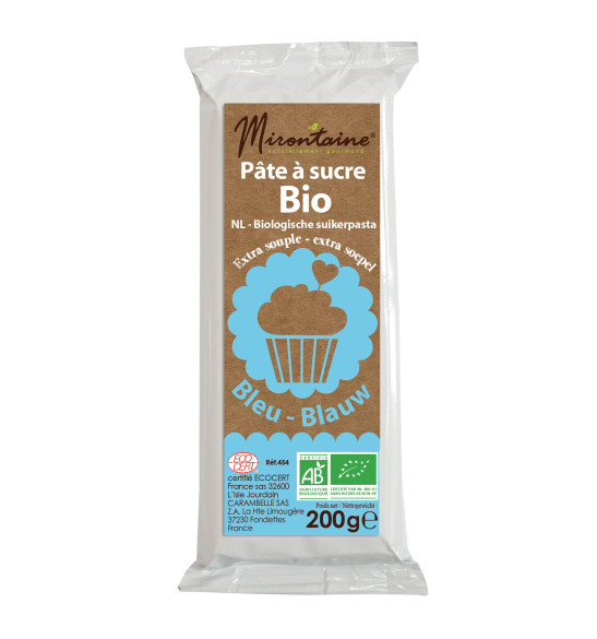 Pâte à sucre BIO bleue 200 g Pâte à sucre BIO bleue 200 g
