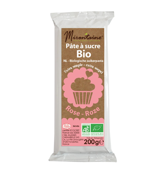 Pâte à sucre BIO rose 200 g Pâte à sucre BIO rose 200 g