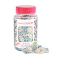 Décors sucrés flocons blanc/bleu 50g