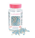 Décors sucrés perles blanc/bleu 55g