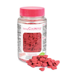Pot de décors sucrés cœurs rouges Réf.7417