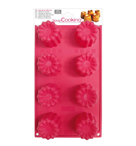 Moule à gâteaux silicone 8 cannelés Moule à gâteaux silicone 8 cannelés