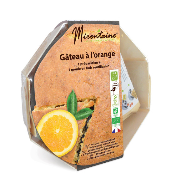 Gâteau orange 1 préparation + 1 moule bois Gâteau orange 1 préparation + 1 moule bois