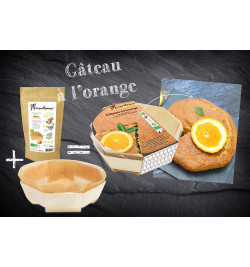 Gâteau orange 1 préparation + 1 moule bois réf.806