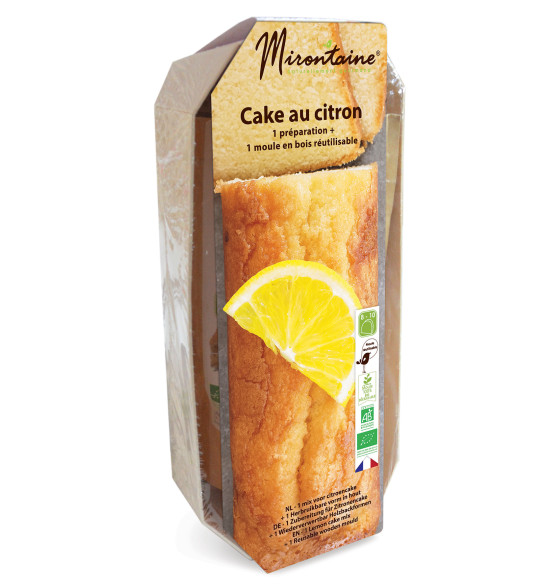 Cake citron 1 préparation + 1 moule bois Cake citron 1 préparation + 1 moule bois